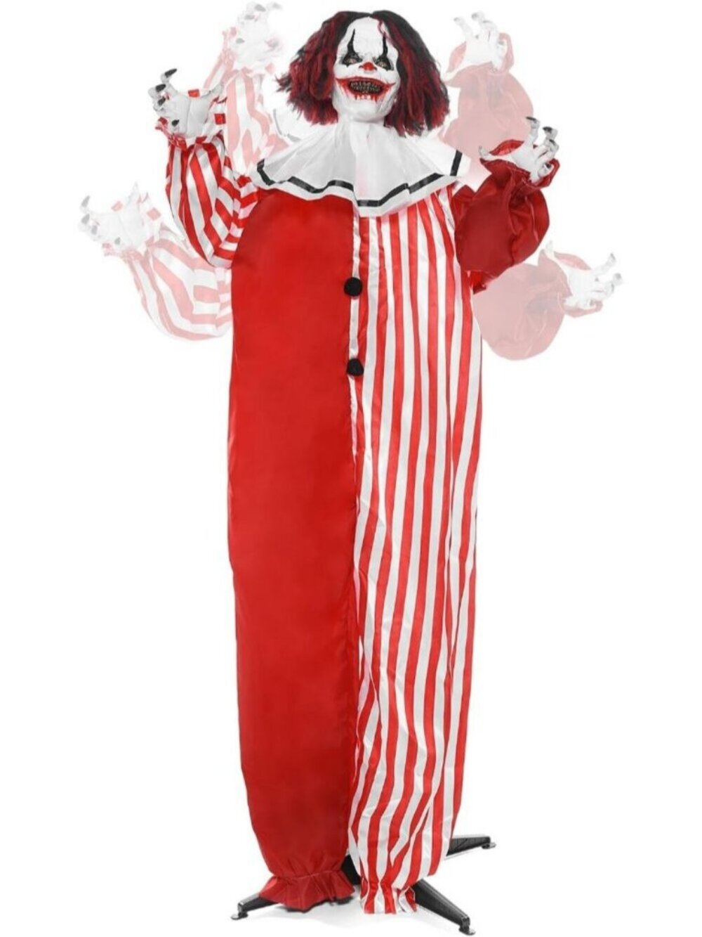 67" Halloween Decoration Outdoor Life Size Animatronics Clown Creepy Sound